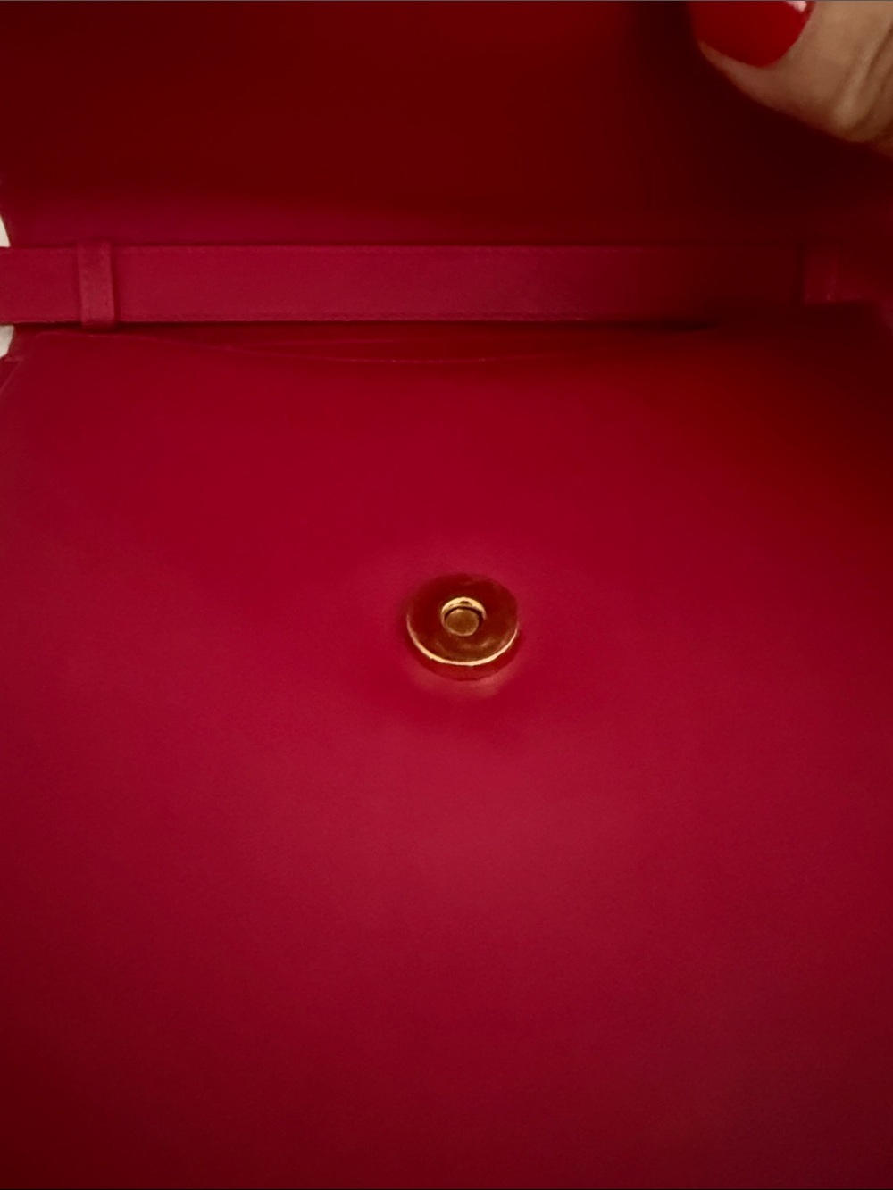 Salvatore Ferragamo Fuchsia Leather Envelope Crossbody with Gold Medallion - Picture 12 of 13